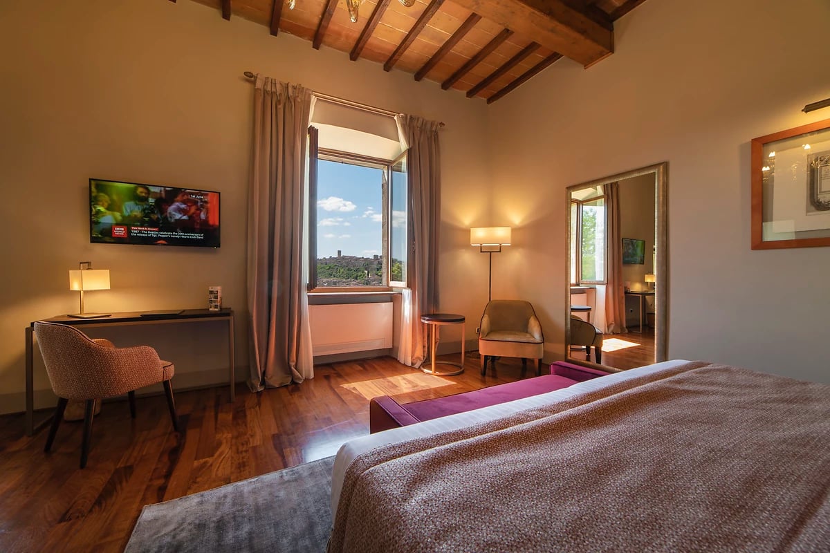 Chambre, Relais Della Rovere, Toscane, Italie