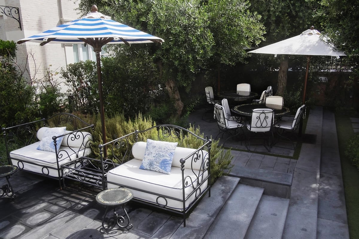 Restaurant et bar extérieur, Palazzo Dama, Rome, Italie