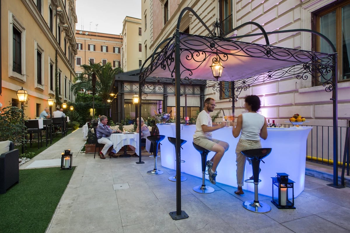 Bar, hôtel Rose Garden Palace, Rome, Latium, Italie