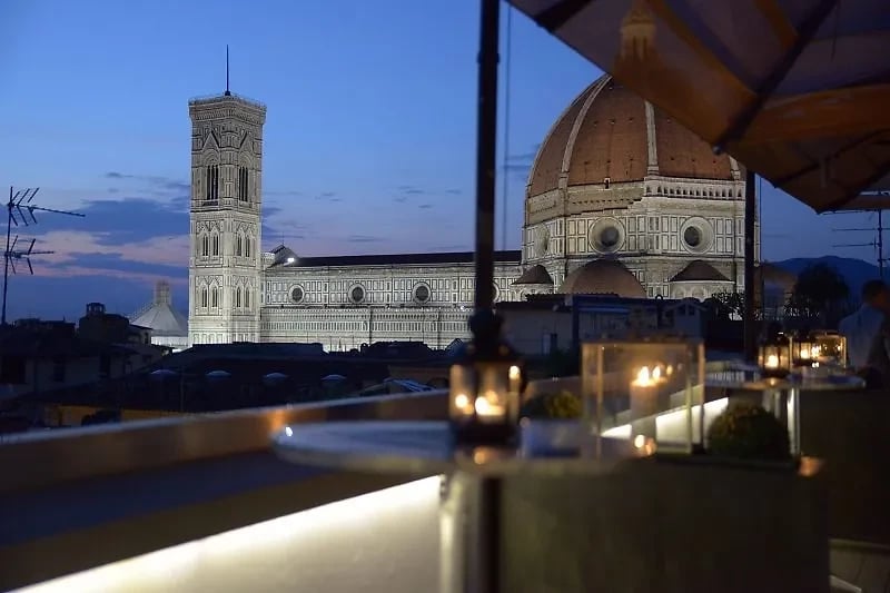 Bar rooftop, Grand Hotel Cavour, Florence, Italie