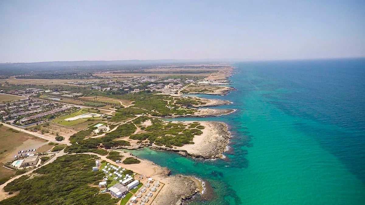 Vue aérienne de l'hôtel, Grand Hotel Masseria Santa Lucia