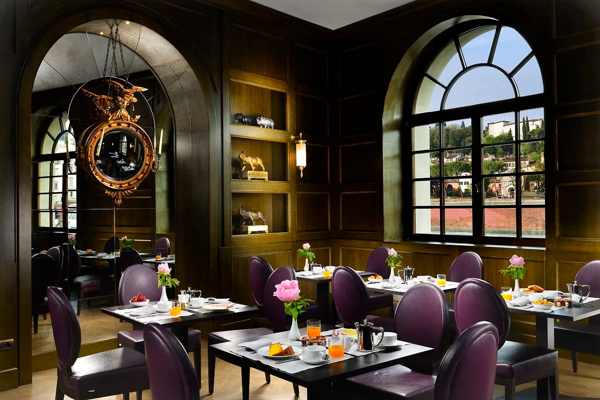 Salle de collation, Hotel Balestri, Florence, Italie