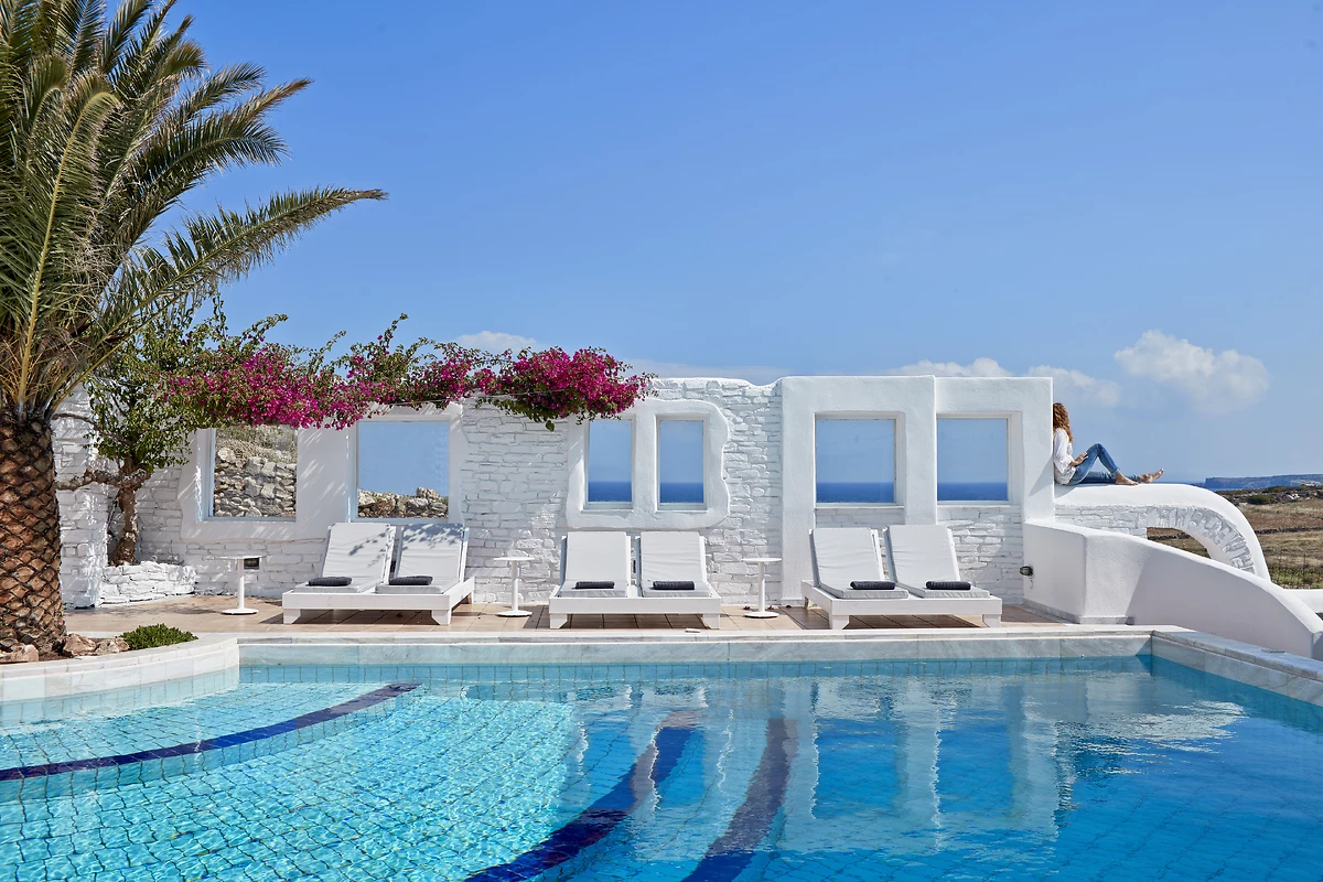 Piscine, Mr & Mrs White Hotel, Paros, Grèce.