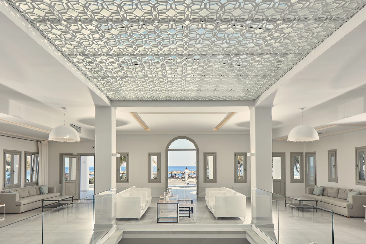 Lobby, Aquablue Hotel, santorin, Grèce.