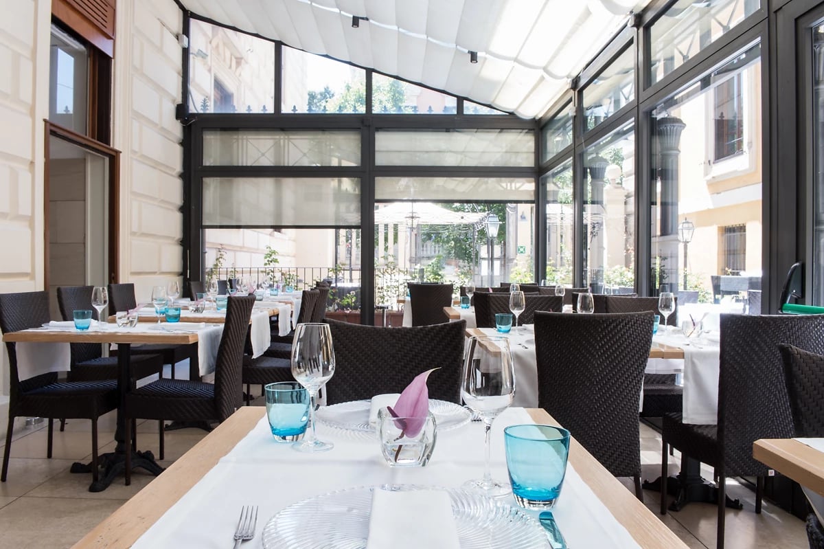 Restaurant Il Roseto, hôtel Rose Garden Palace, Rome, Latium, Italie