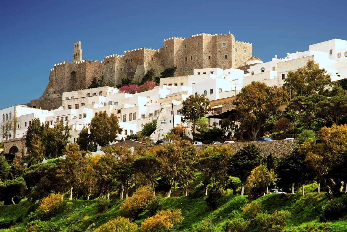 Monastère fortifié de Saint-Jean, Patmos, Dodécanèse, Grèce