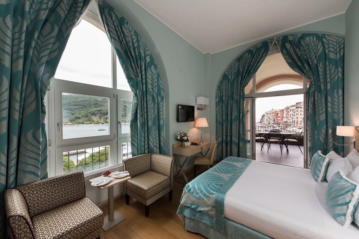 Suite Junior, Grand Hotel Portovenere, Parc national des Cinque Terre (Cinq Terres), Ligurie, Italie