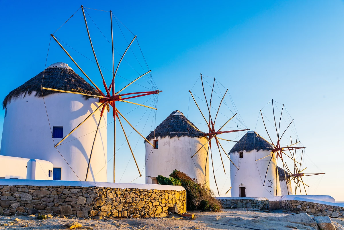 Moulins de Mykonos (ville), Mykonos, Cyclades, Grèce