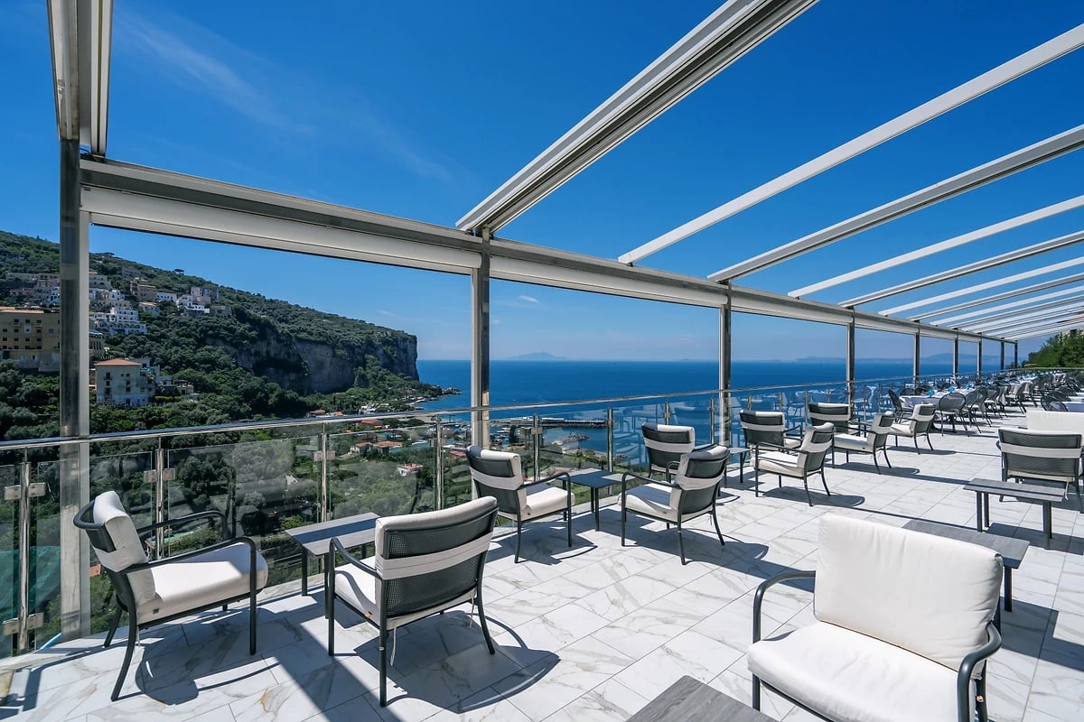 Terrasse, Vistamare, Restaurant, Hotel Mary, Sorrente, Italie