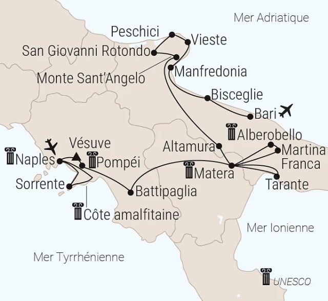 Carte du voyage