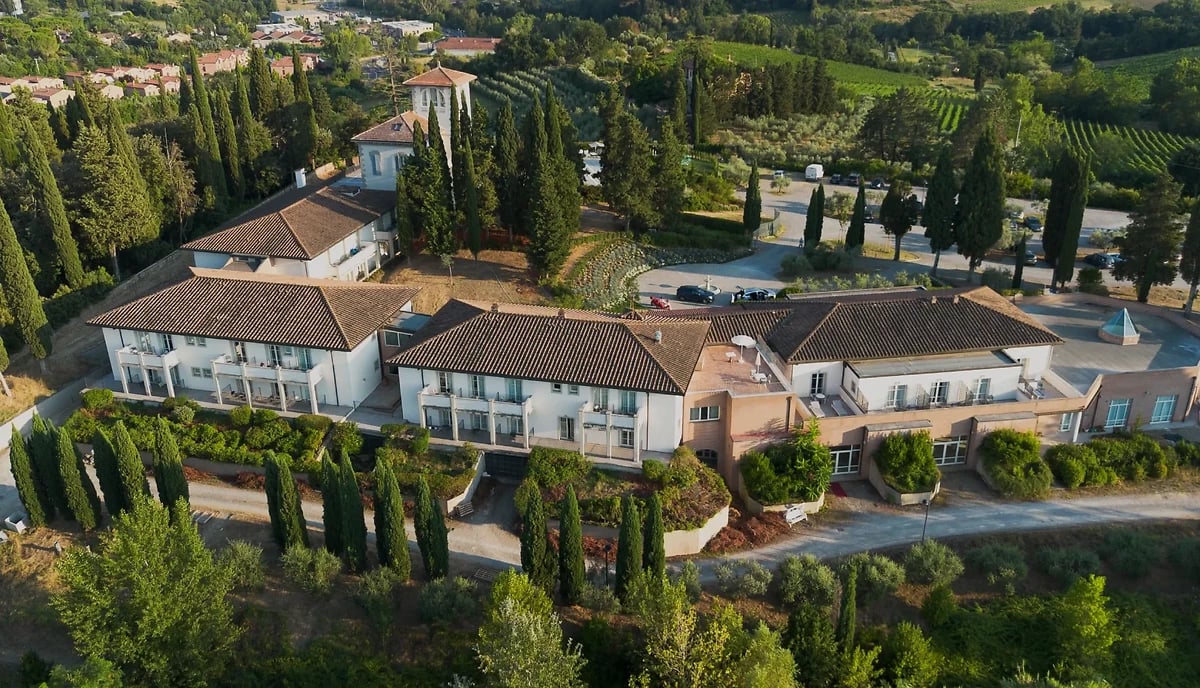 Vue aérienne, Cappuccina Country Resort & Spa, Toscane, Italie