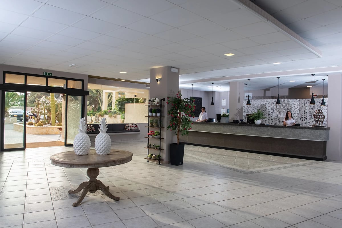 Réception, Hotel Club Eloro, Sicile, Italie