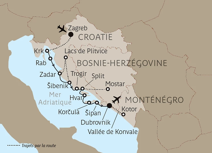 Carte du voyage