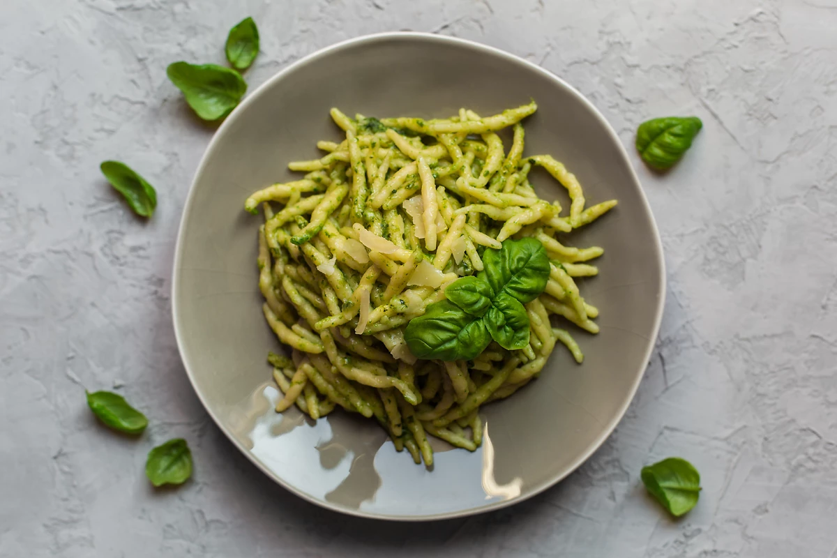 Trofie al pesto, recette de pâtes originaire de Ligurie, Italie