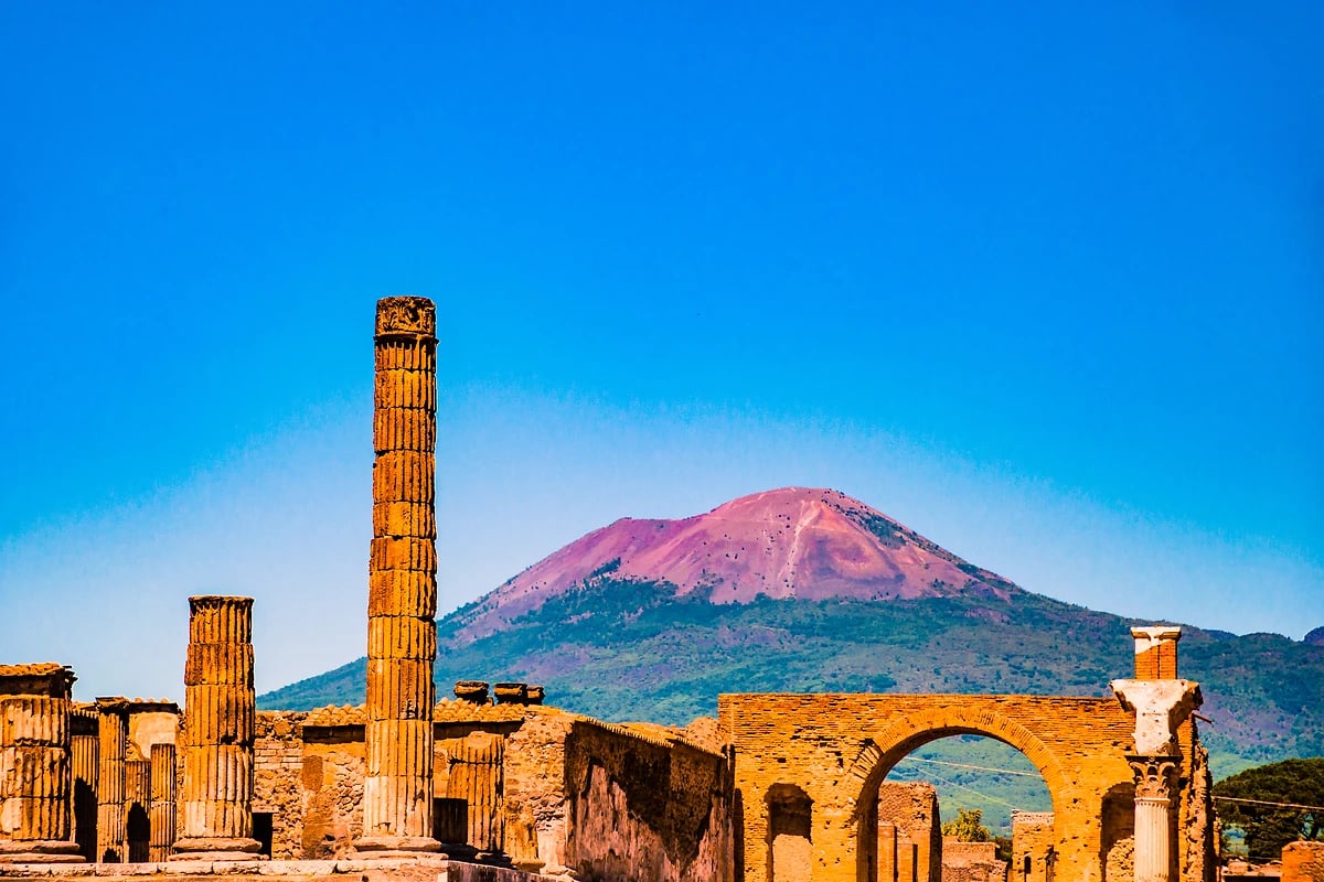 Site de Pompeii et le Mont Vésuve, Naples, Italie