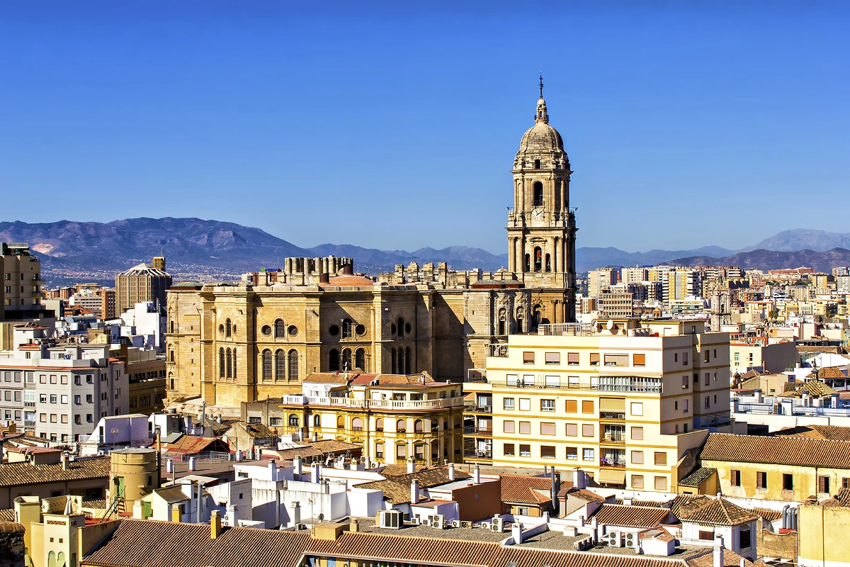 Vue sur la cathédrale de l'Incarnation, Malaga, Espagne