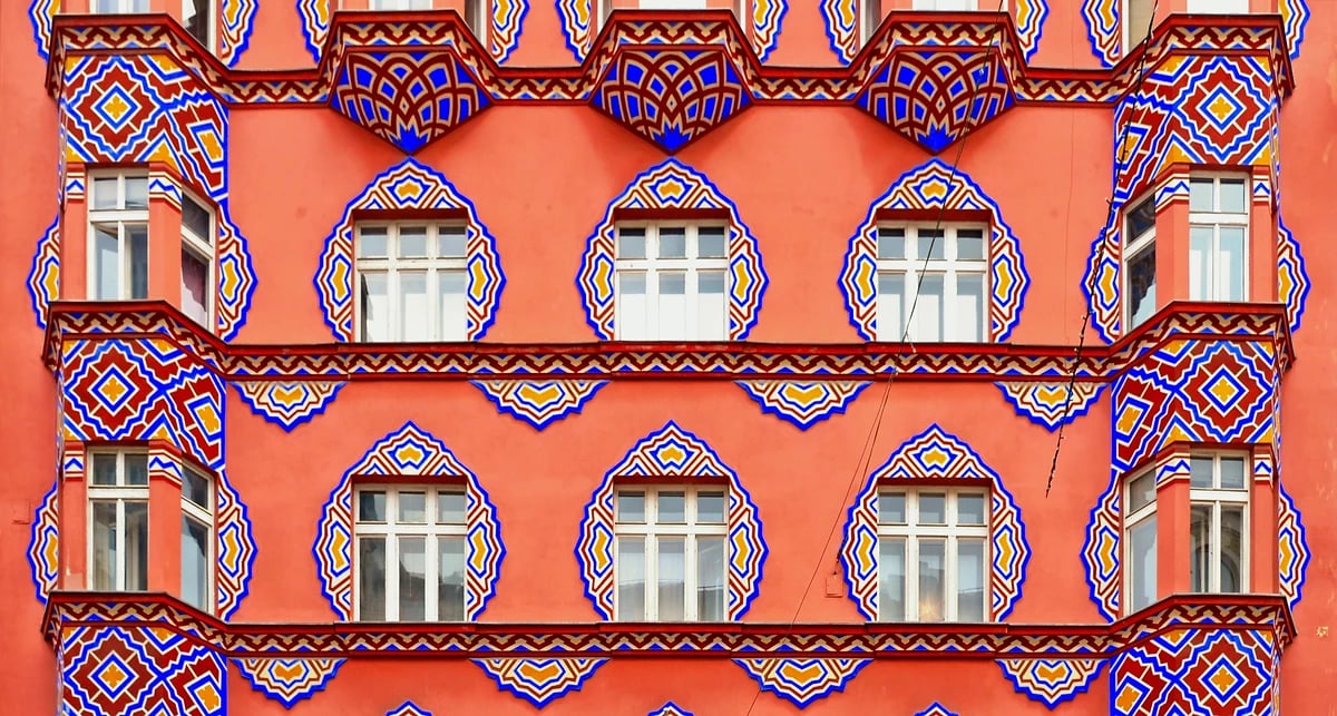 Détail de la maison Vurnik, Ljubljana, Slovénie