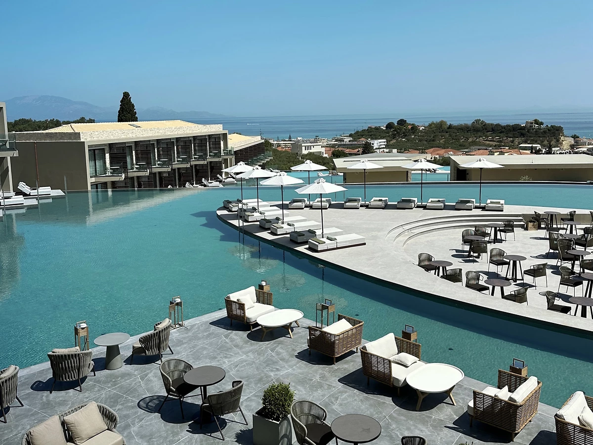 Vue sur la piscine, King Jason Zante, Zakynthos, Grèce