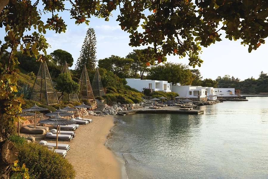 Plage de l'hôtel, Minos Beach Art, Crète, Grèce