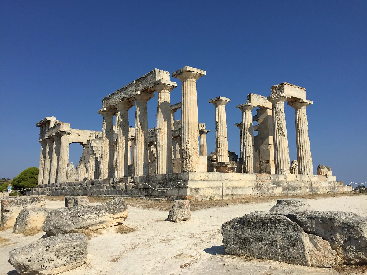 Temple d'Aphaïa sur l'île d'Égine, Grèce