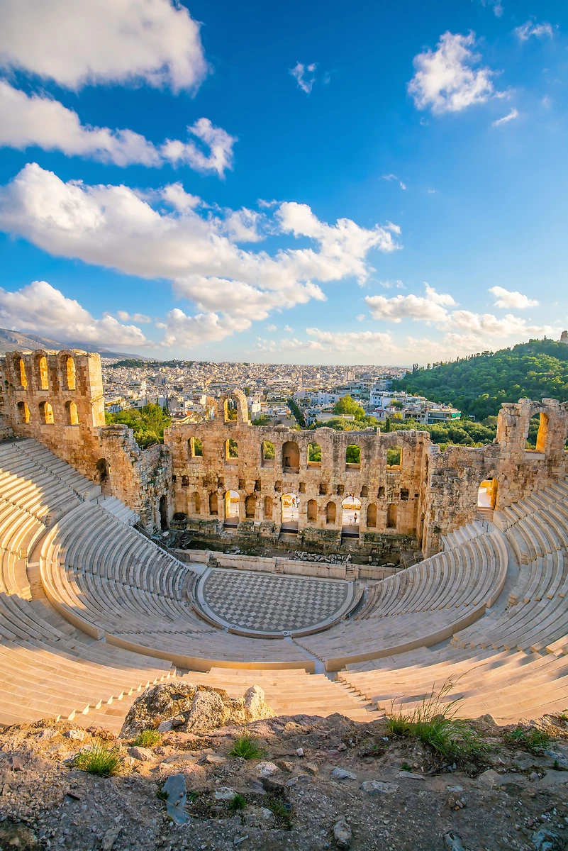L'Odéon d'Hérode Atticus, théâtre romain situé sur l'Acropole d'Athènes, Grèce