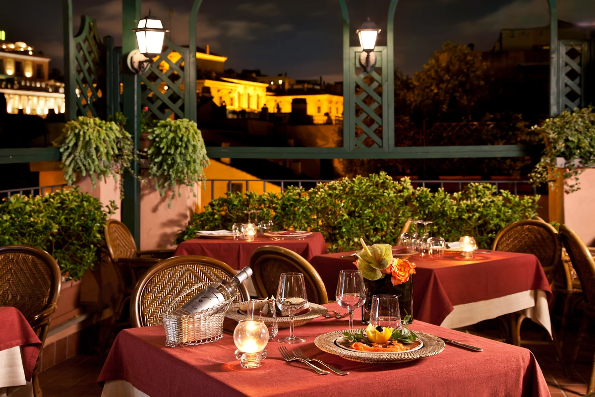 Restaurant Roof Tancredii, hôtel Albergo Ottocento, Rome