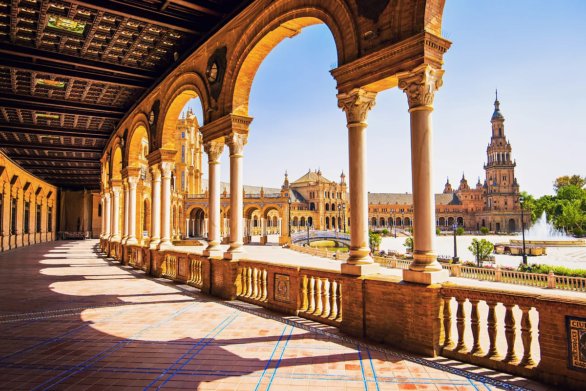 Plaza de Espana, Séville, Andalousie, Espagne