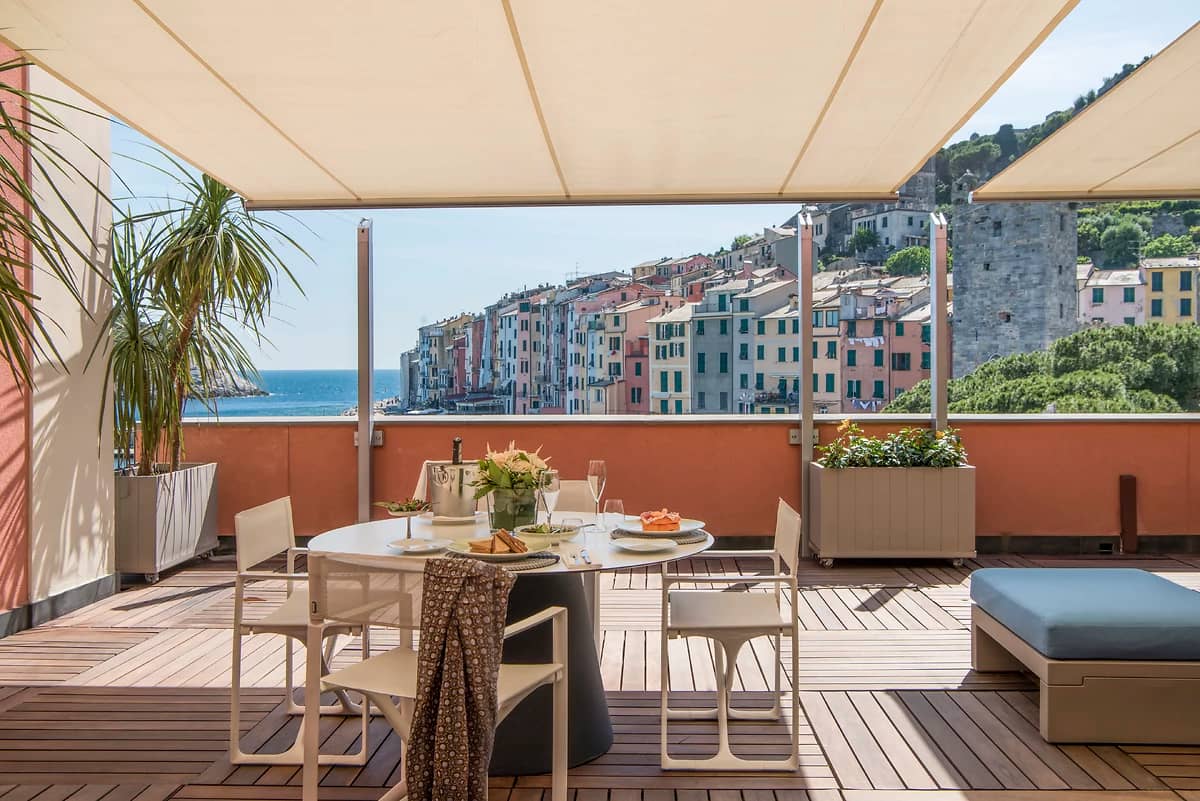 Suite del Castello, Grand Hotel Portovenere, Parc national des Cinque Terre (Cinq Terres), Ligurie, Italie