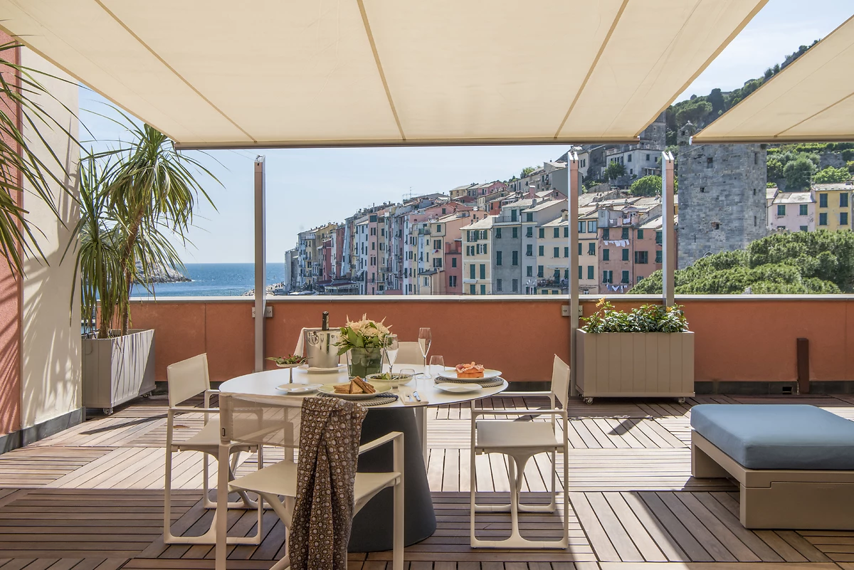 Suite del Castello, Grand Hotel Portovenere, Parc national des Cinque Terre (Cinq Terres), Ligurie, Italie