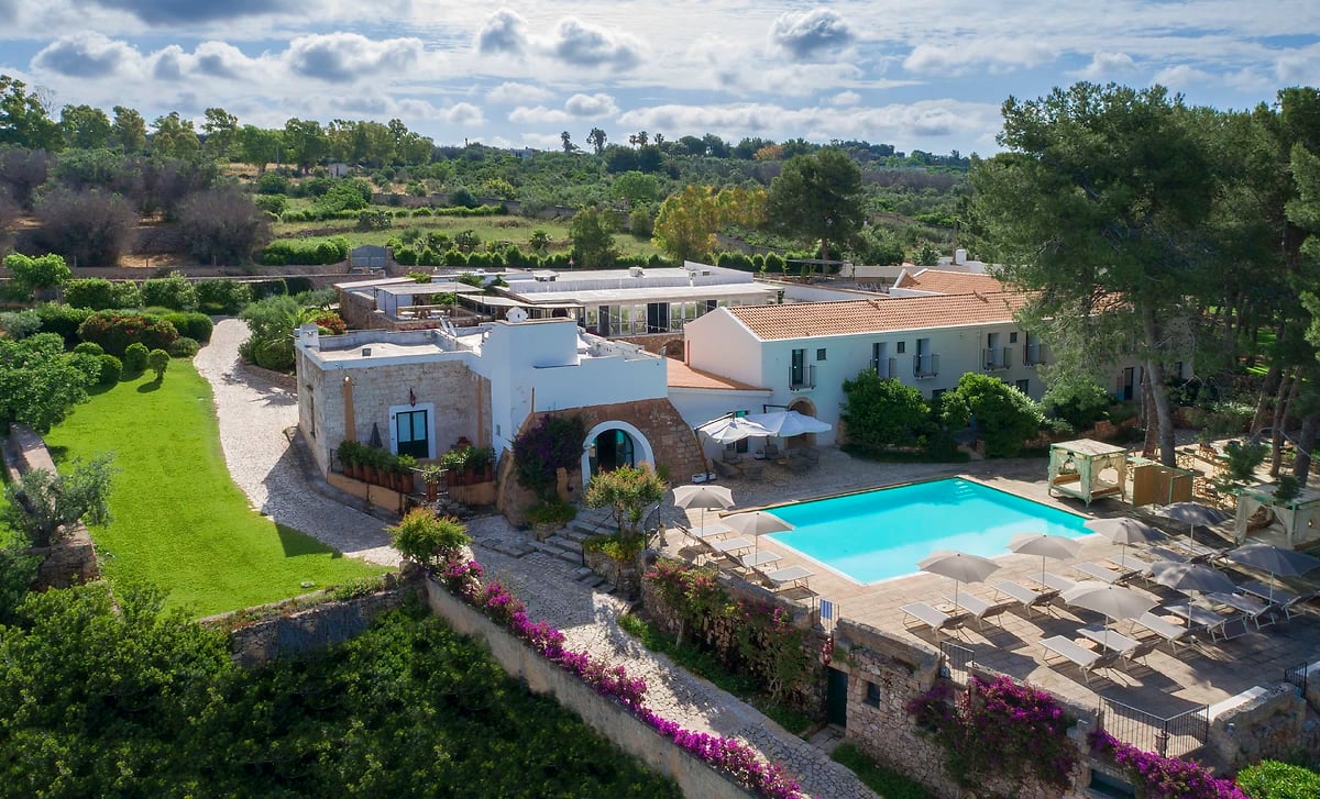 Vue aérienne de l'hôtel, hôtel Masseria Fontanelle