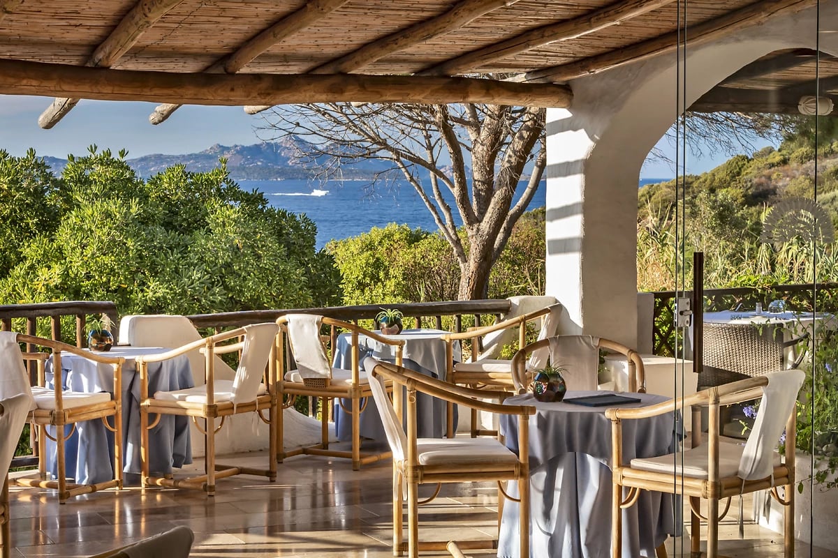 Terrasse du restaurant de l'hôtel, hôtel La Bisaccia