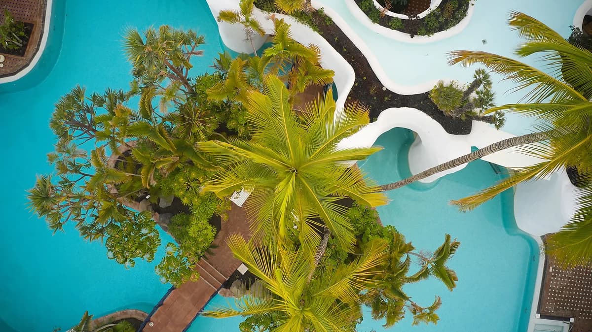 Vue aérienne de la piscine, Dreams Jardín Tropical Resort & Spa, Tenerife, Espagne