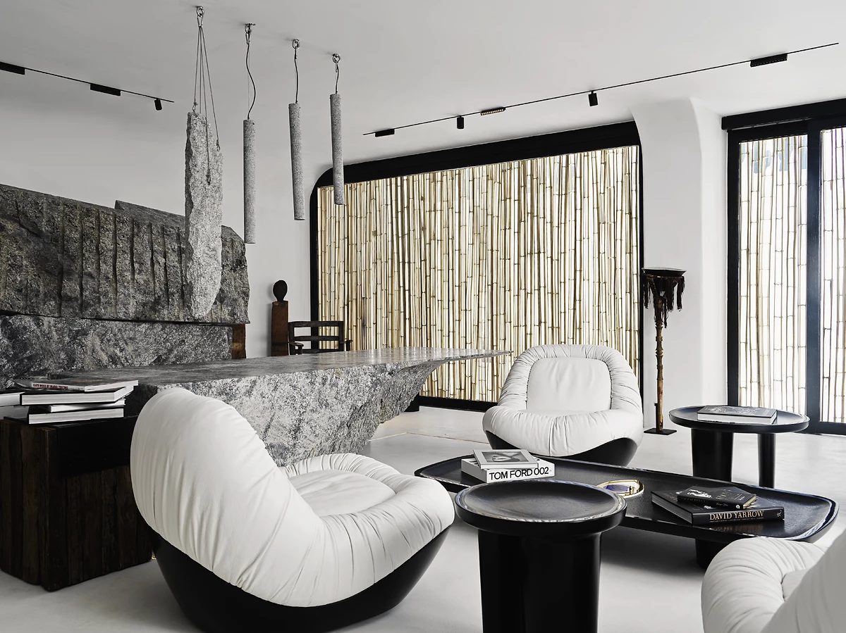 Réception, Myconian O, Mykonos, Grèc