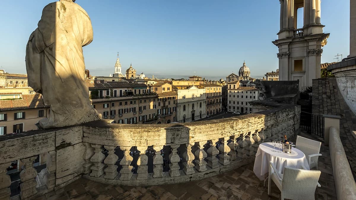 Terrasse, Eitch Borromini, Rome, Italie