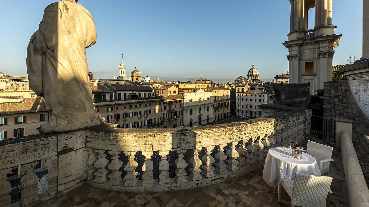 Terrasse, Eitch Borromini, Rome, Italie