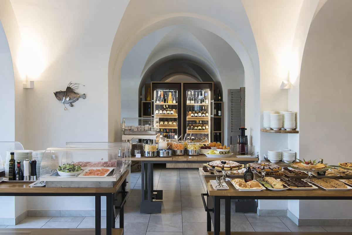 Buffet du petit déjeuner, Grand Hotel Portovenere, Parc national des Cinque Terre (Cinq Terres), Ligurie, Italie