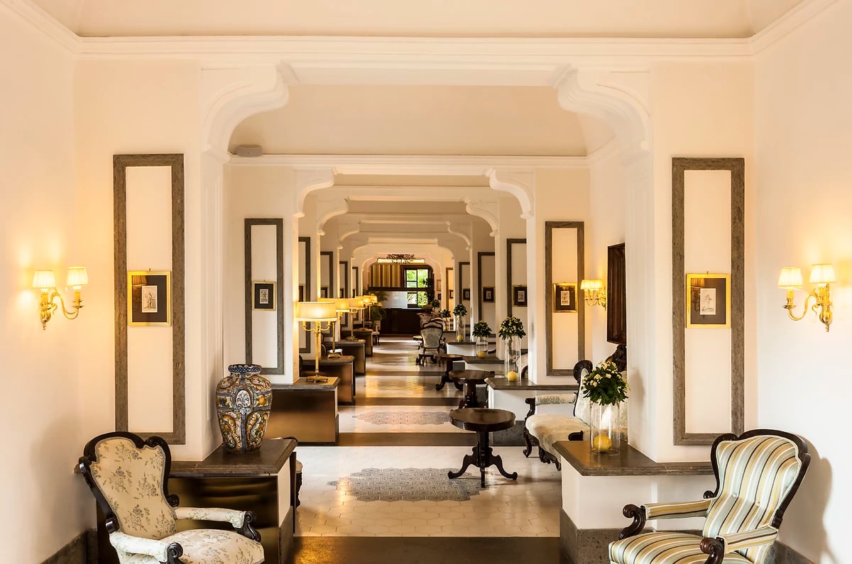 Hall, Grand Hotel Cocumella, Sorrente, Campanie, Italie