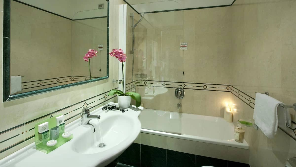 Salle de bain, Diana Roof Garden, Rome, Italie