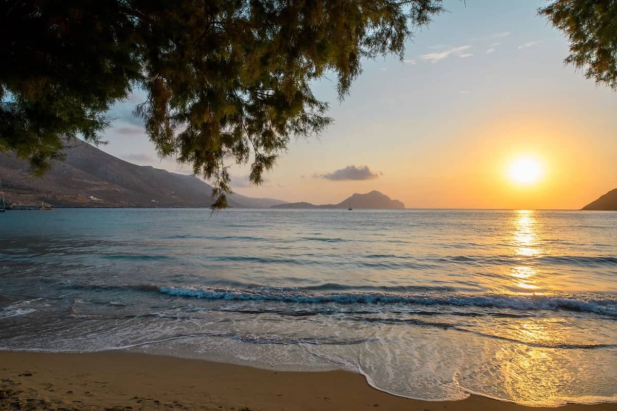 Plage, Lakki Village, Grèce