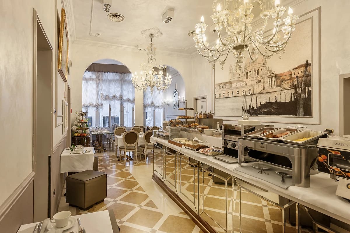 Buffet, restaurant de l'hôtel, hôtel Ca' dei Conti