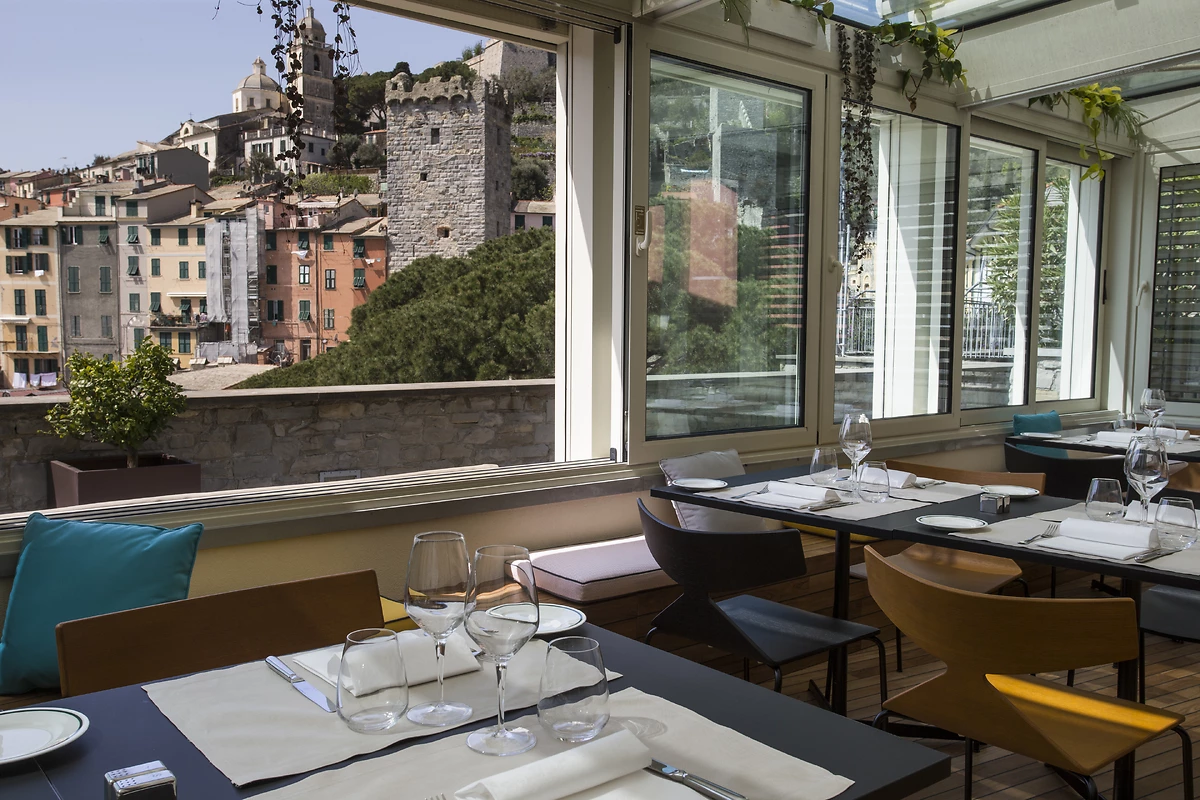 Restaurant Palmaria, Grand Hotel Portovenere, Parc national des Cinque Terre (Cinq Terres), Ligurie, Italie