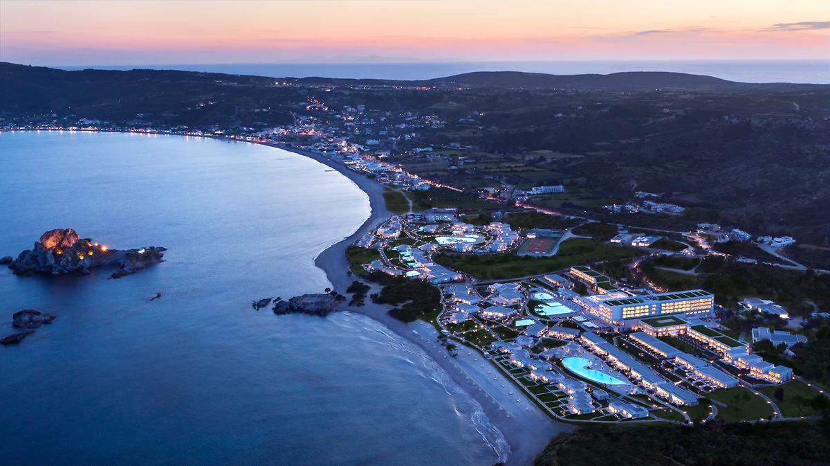 Vue aérienne de l'hôtel, hôtel Ikos Aria Resort