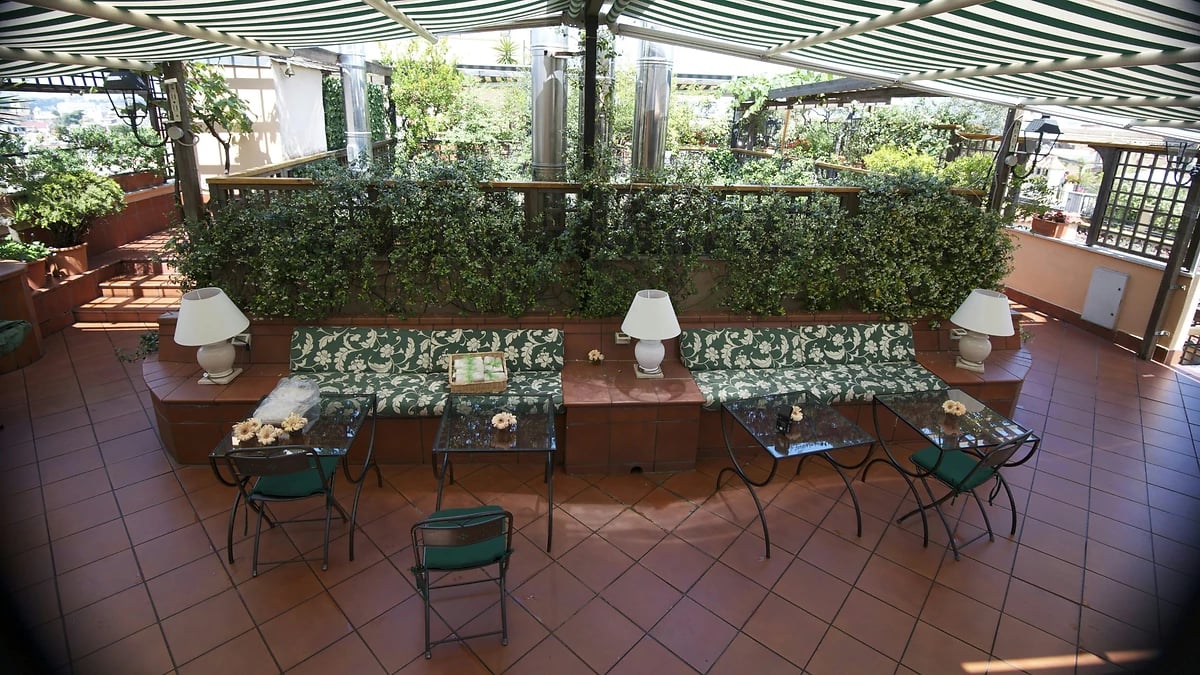 Terrasse, Jardin sur le toit, Diana Roof Garden, Rome, Italie