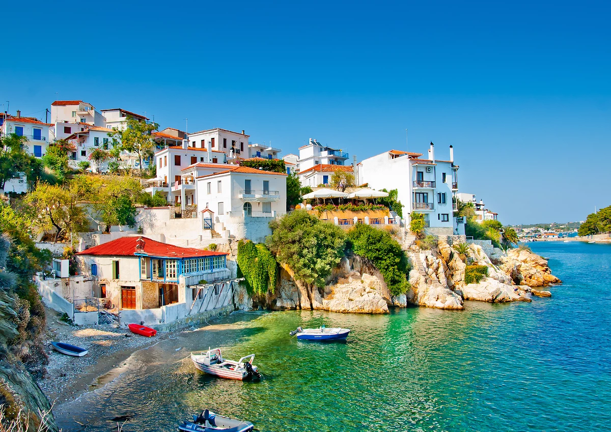 Vieille ville, Île Skiathos, Sporades, Grèce