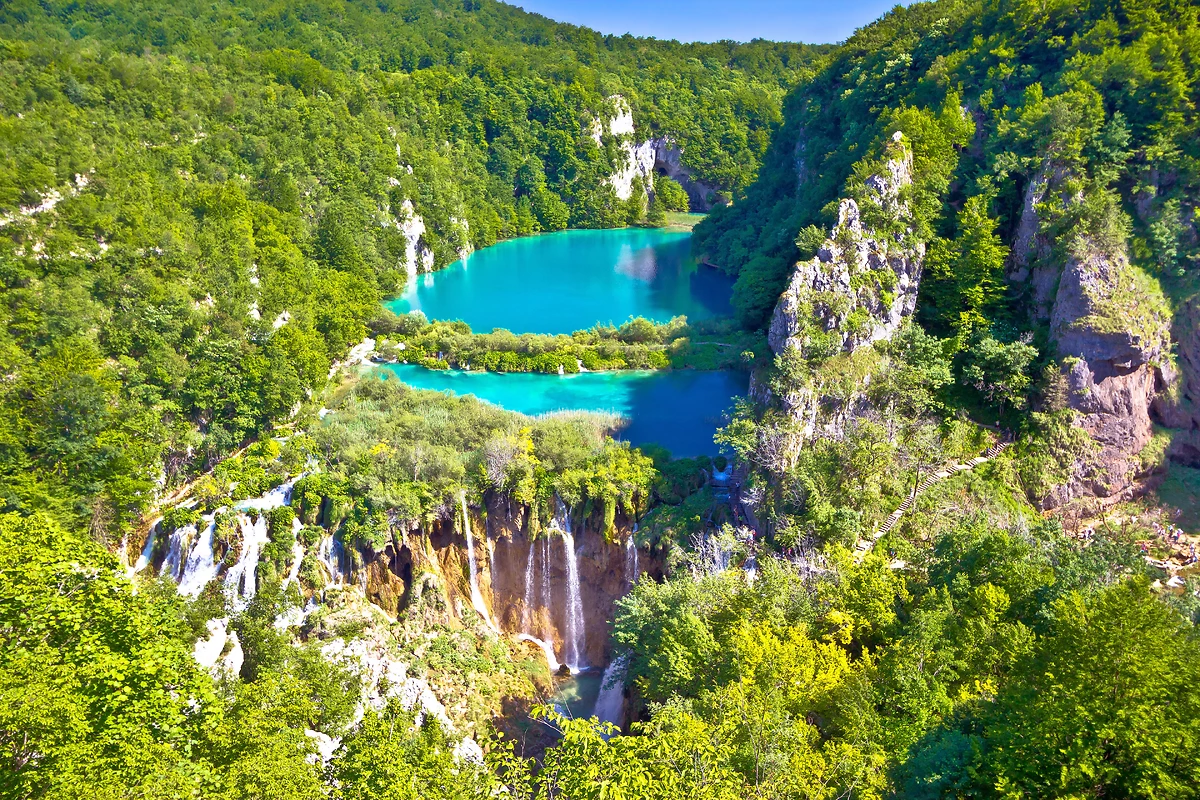 Chutes d'eau, parc national des lacs de Plitvice