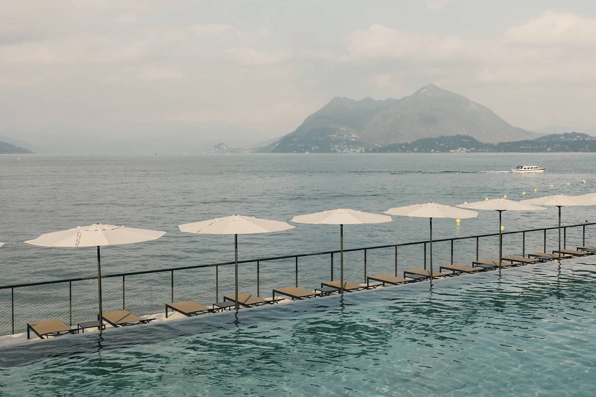 Vue depuis la piscine de l'hôtel, hôtel La Palma
