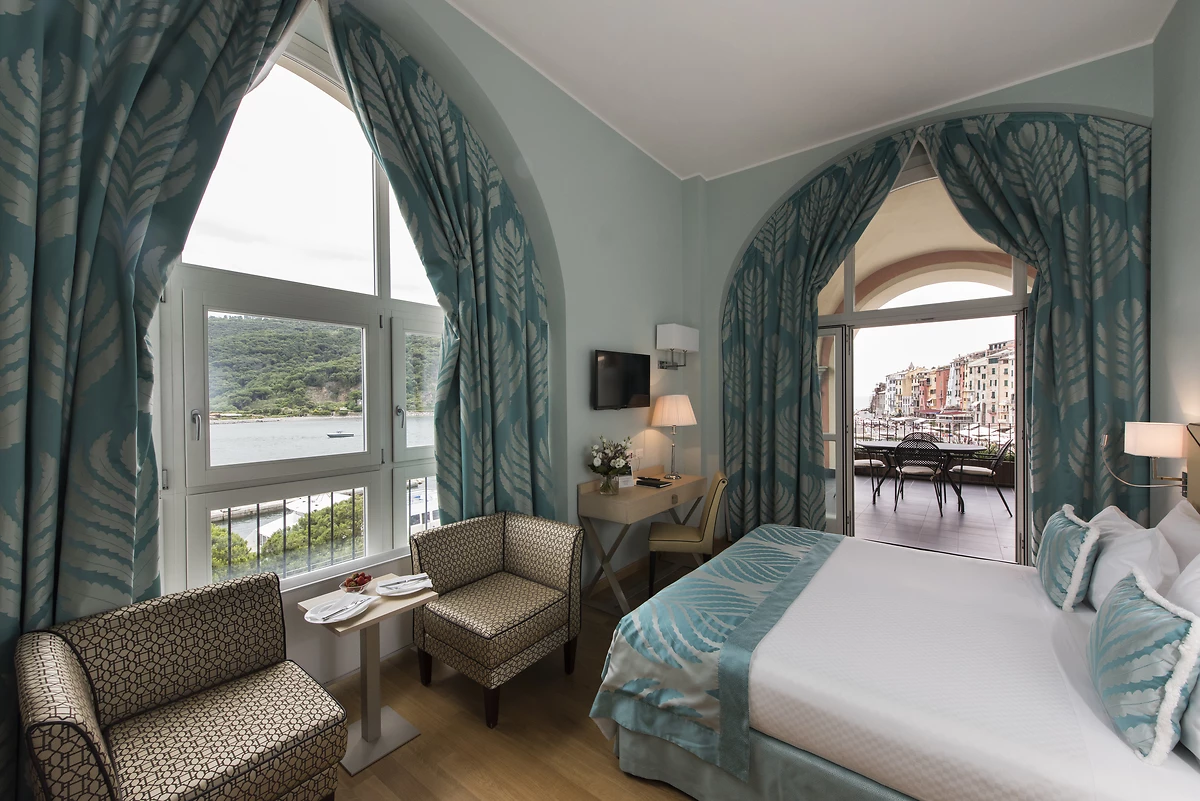 Suite Junior, Grand Hotel Portovenere, Parc national des Cinque Terre (Cinq Terres), Ligurie, Italie