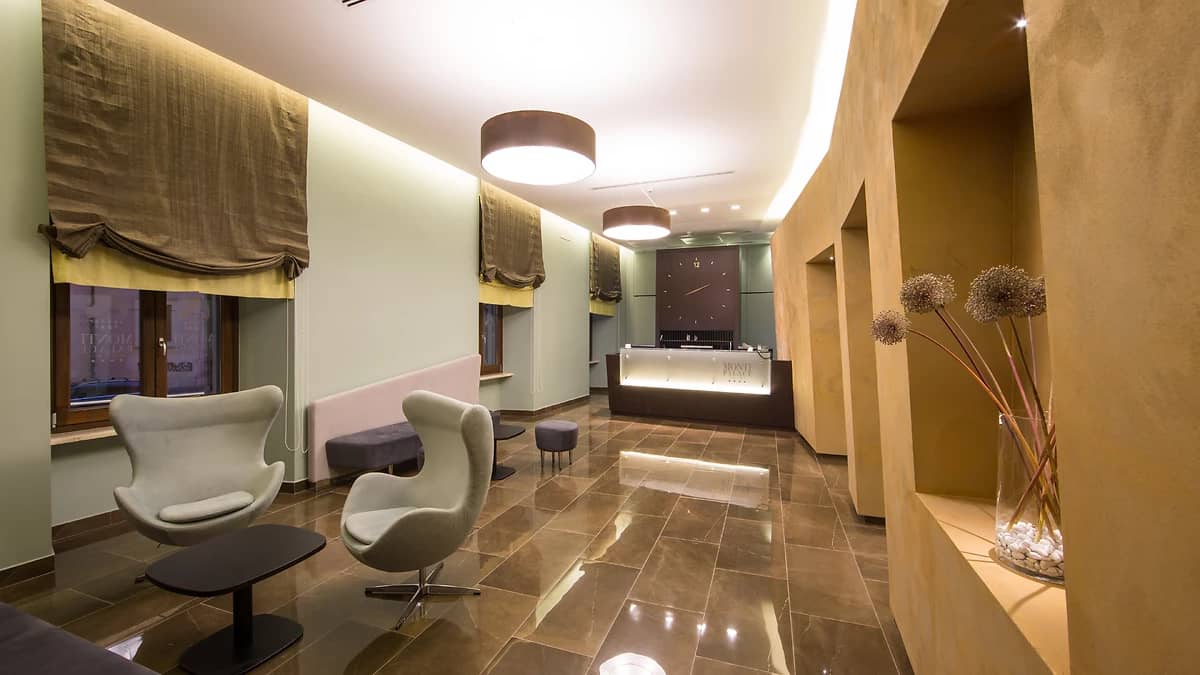 Réception de l'hôtel, Monti Palace Hotel