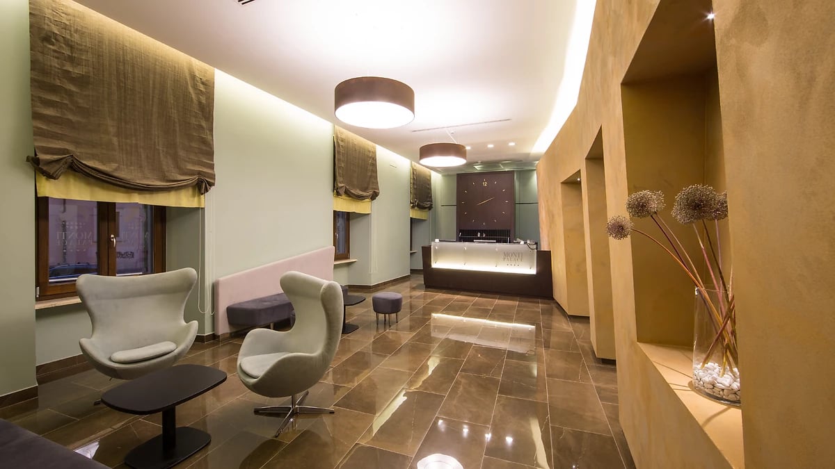 Réception de l'hôtel, Monti Palace Hotel