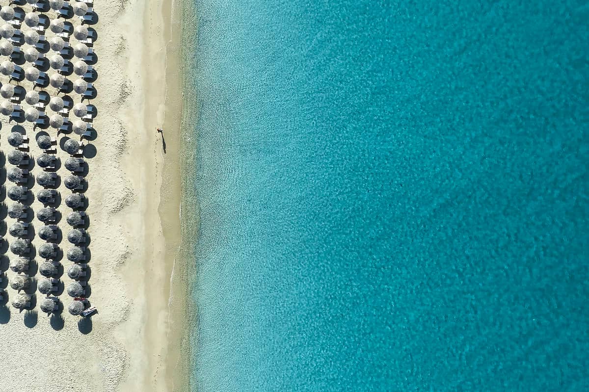 Vue aérienne de la plage de l'hôtel, Lagos Mare Boutique Hotel